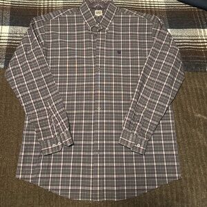 Men's Purple Plaid Cinch Shirt